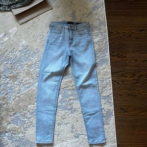 Banana Republic light wash high waist skinny jeans, 26